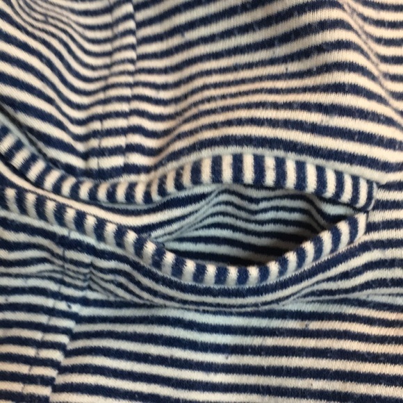 Tulle short waisted jacket size S blue and white stripe - Picture 6 of 10